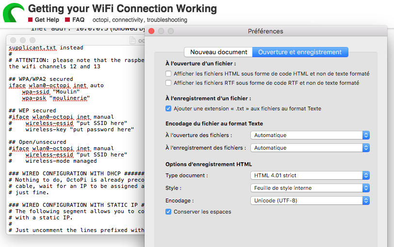 إعداد Octoprint WiFi: دليل خطوة بخطوة